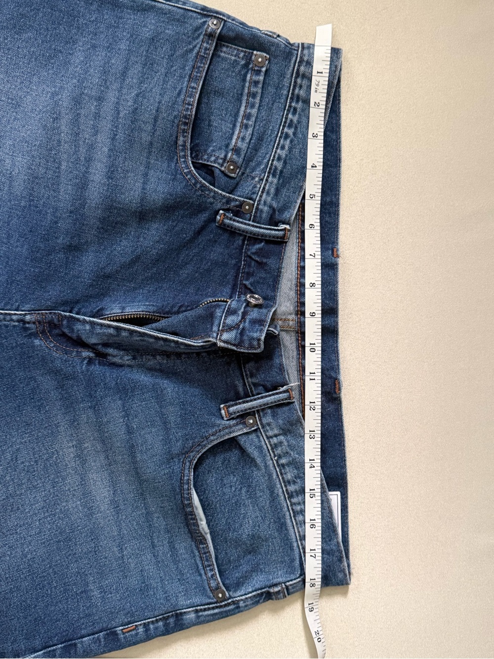 GAP Men’s Slim Straight Jeans - Mid Blue Wash - Picture 16 of 16